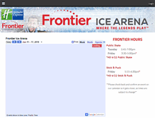 Tablet Screenshot of frontiericearena.org